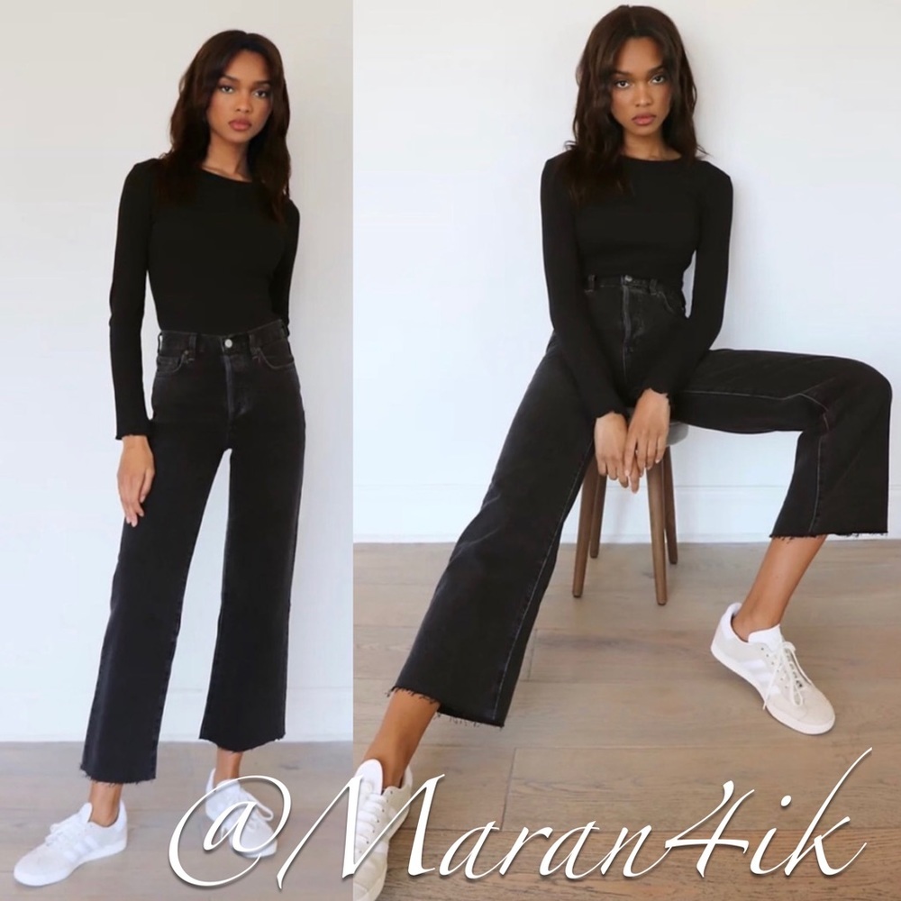 NWT Denim Forum Aritzia THE FARRAH HIGH RISE WiDE LEG Jeans size 31